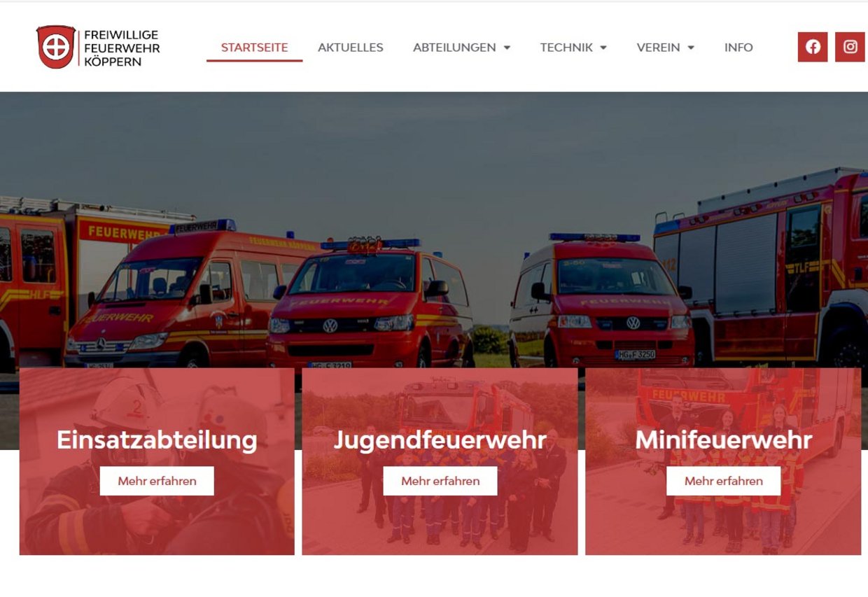 Bild der Startseite Feuerwehr Stadtteil Köppern