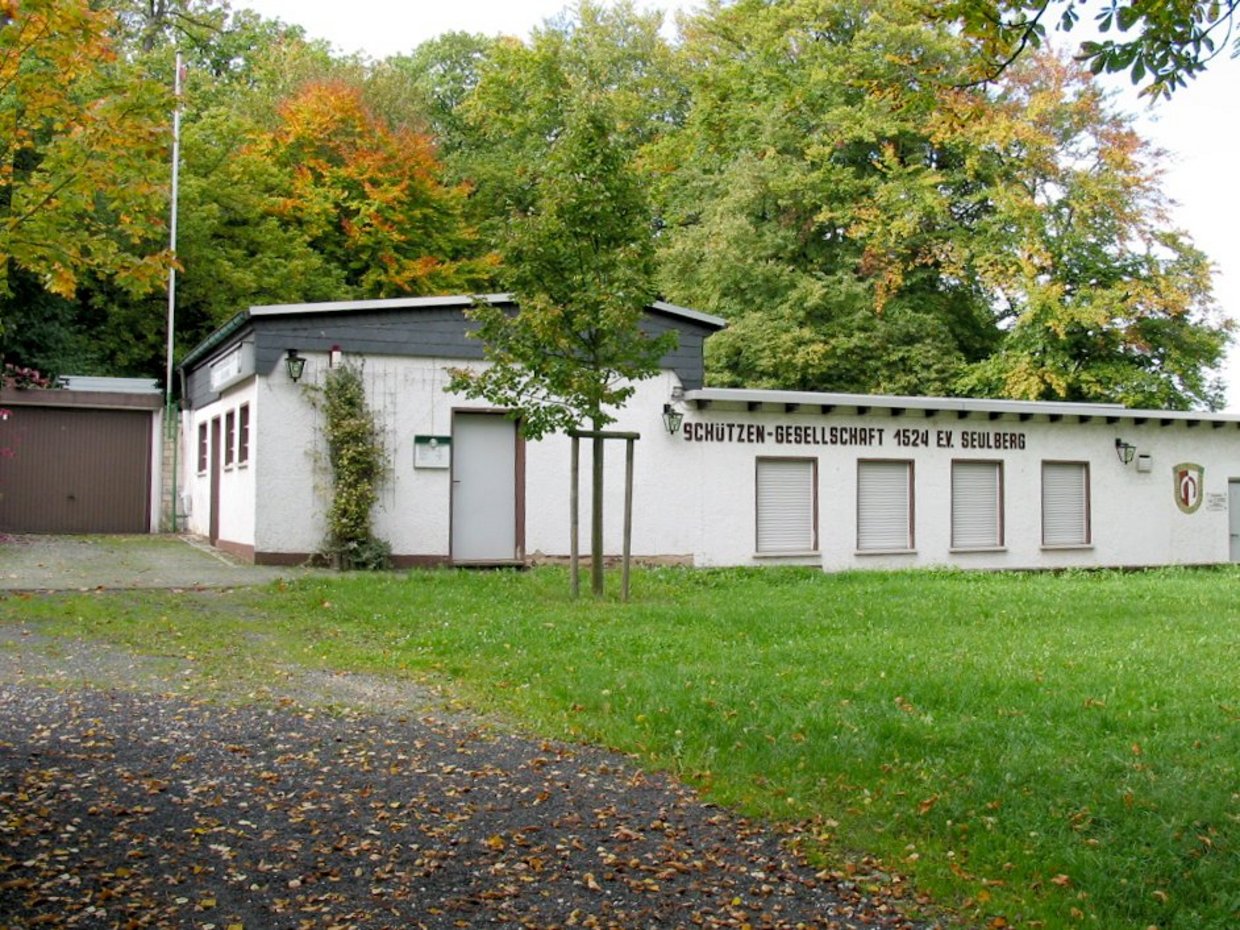 Ansicht auf das Schützenhaus in Seulberg - Hardtwaldallee