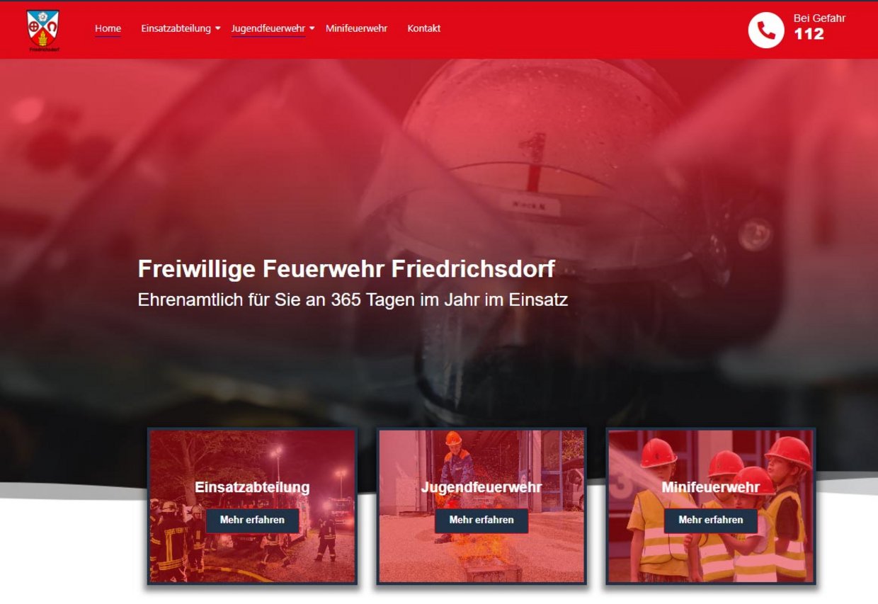 Bild der Startseite Feuerwehr Stadtteil Friedrichsdorf