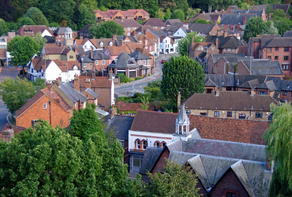 Auf der Darstellung ist der Ortskern von Chesham zu sehen.
