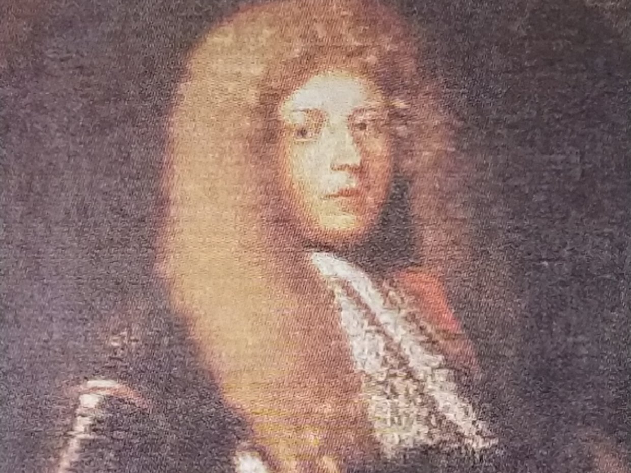 Das Bild zeigt ein Gemälde des Ortsherrn Franz von Ingelheim.