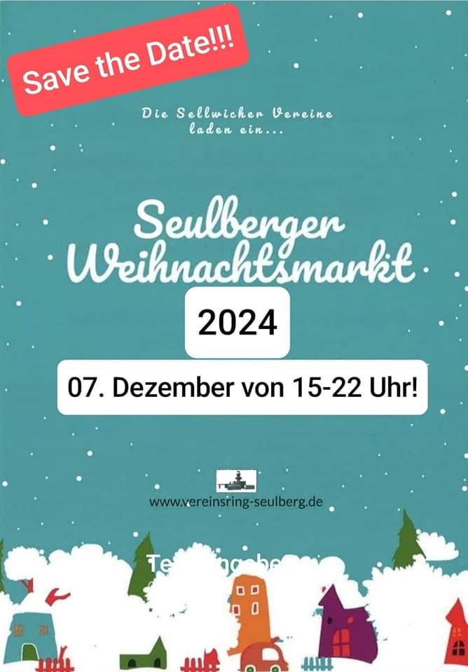 Veranstaltungsplakat zum Seulberger Weihnachtsmarkt 