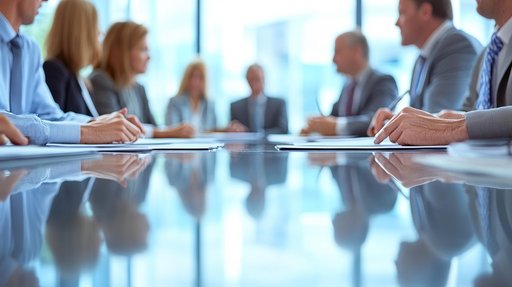 Gruppe Menschen sitzen an einem Tisch